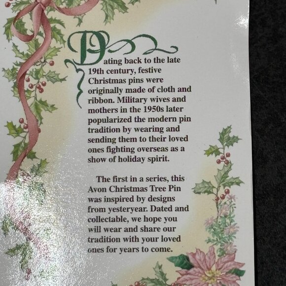 Vintage AVON Collectible 1st Annual Christmas Tree Pin Original Box 2004 - Picture 11 of 12